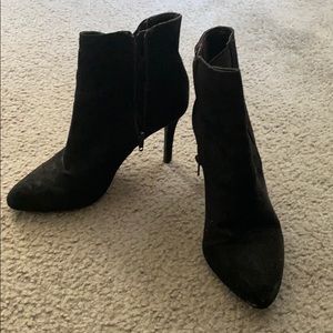 Pointed toe heeled booties